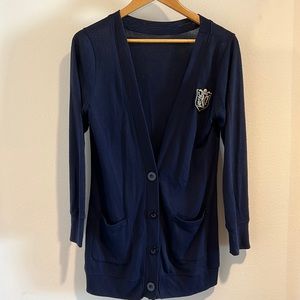 Navy Blue Vintage Sport Sweater